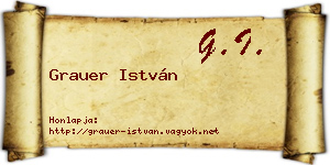 Grauer István névjegykártya